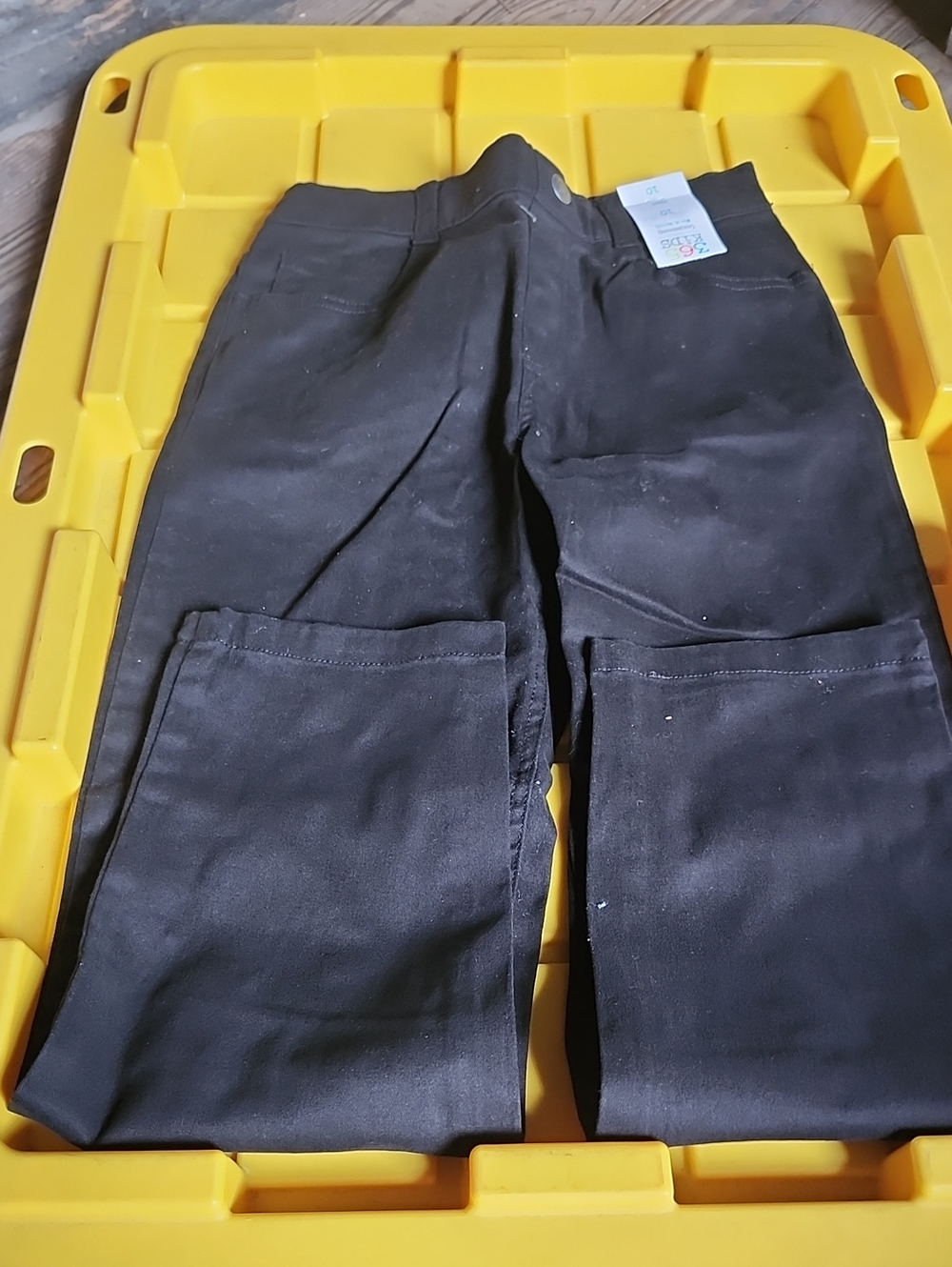 Girl's Black Stretch Casual Pants - Classic Fit